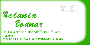 melania bodnar business card